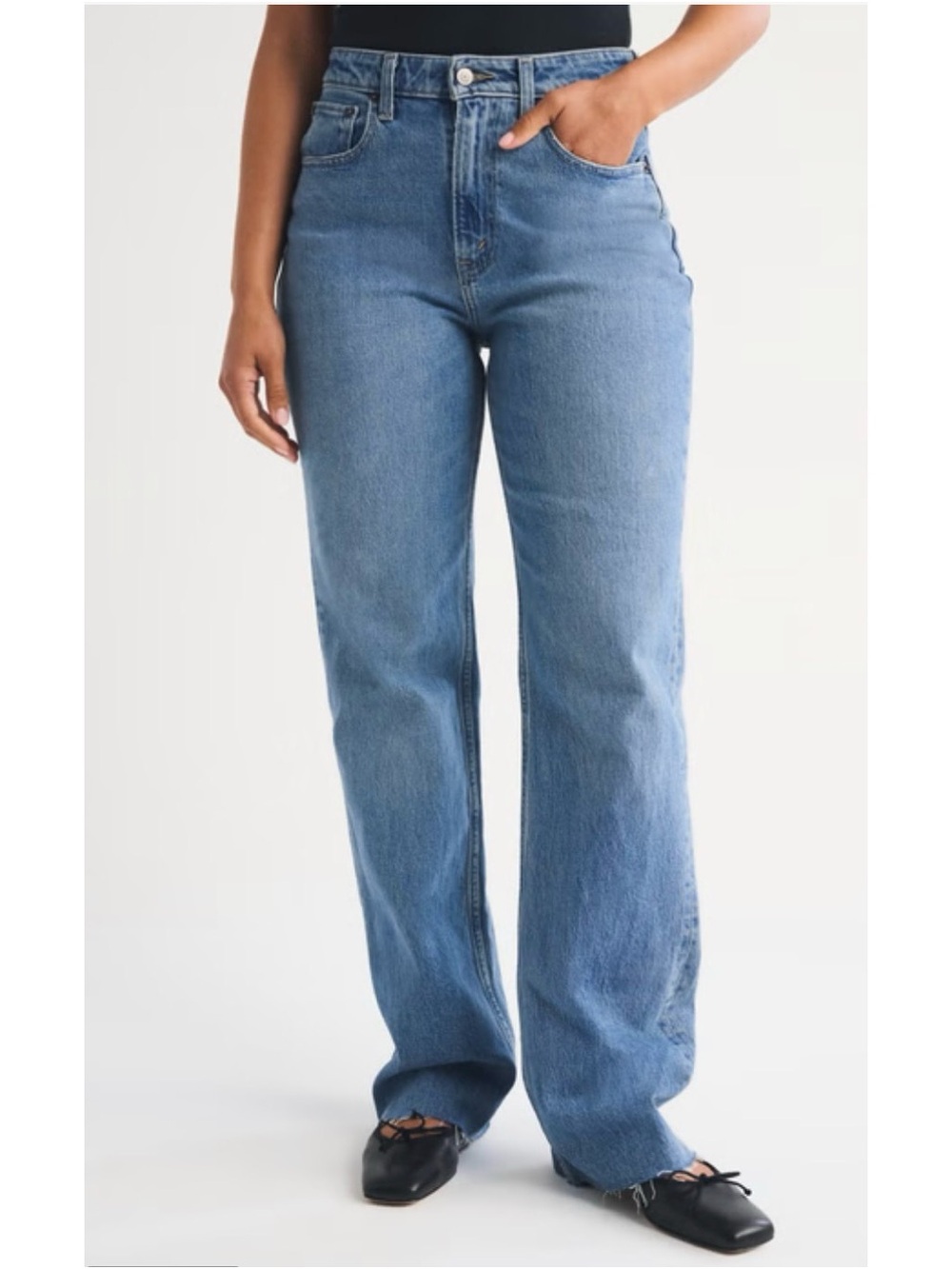 Classic High-Rise Straight Leg Jeans - Blue
